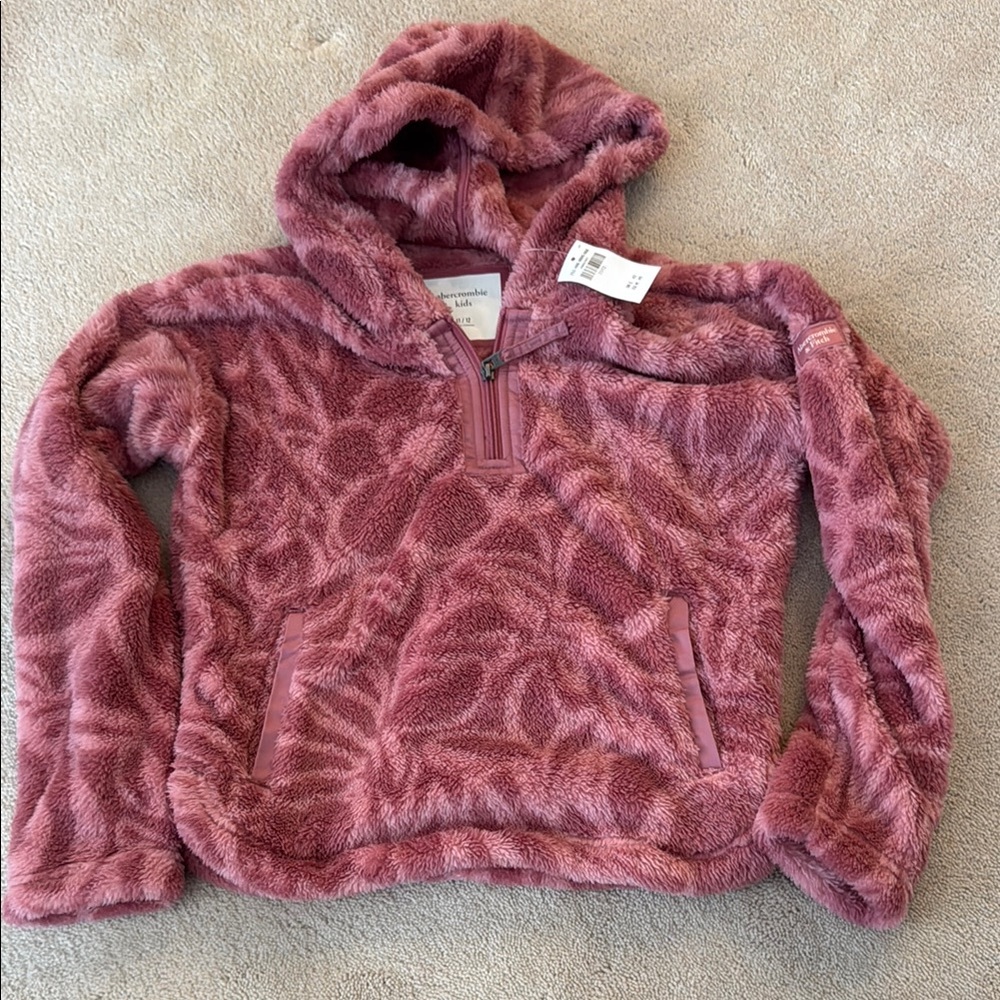 Abercrombie Kids Pink Fuzzy Hoodie
